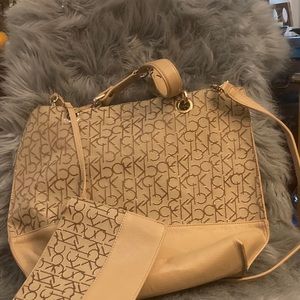 Tan CalvinKlein bag